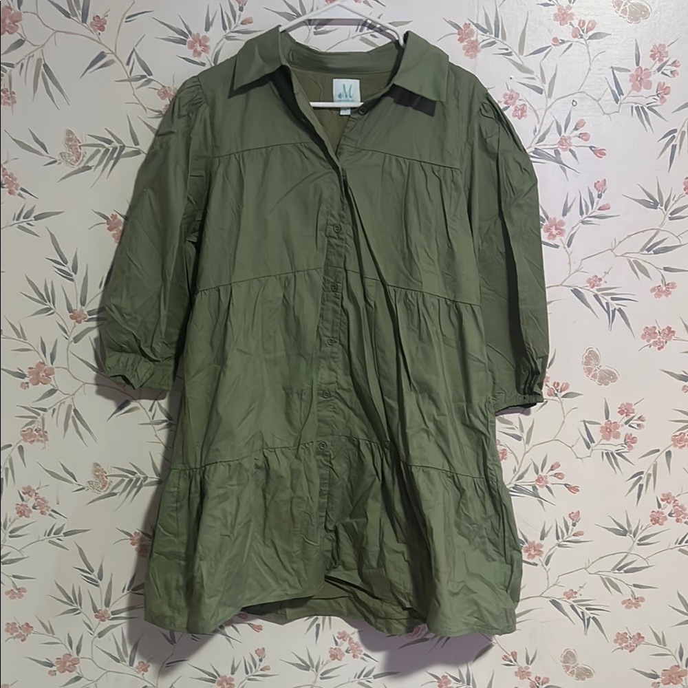 Olive Green Women's Mini Dress